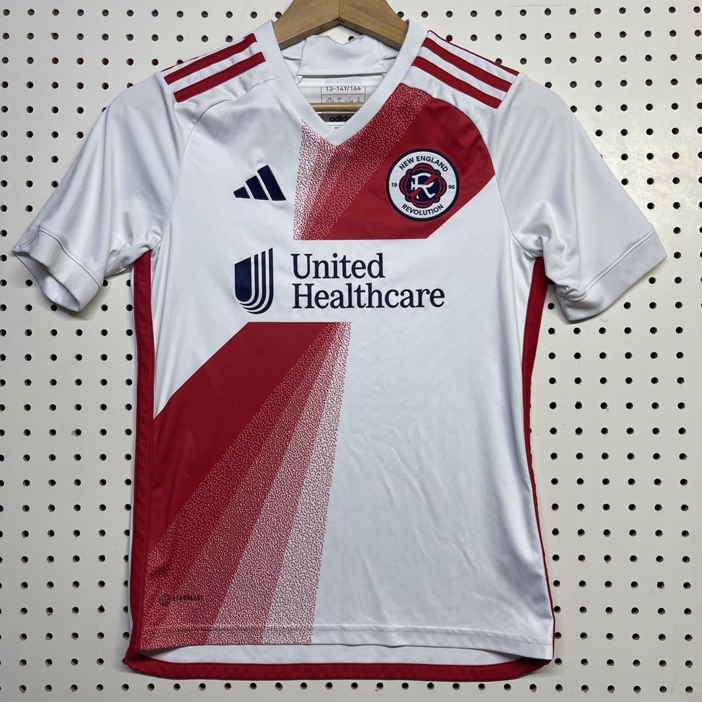 Adidas MLS New England Revolution Soccer Jersey Size 13-14y Large #303
